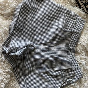 Zara B&W Gingham High Waisted Shorts